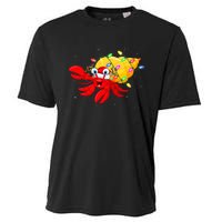 Hermit Crab Lover Xmas Lighting Santa Hermit Crab Christmas Cooling Performance Crew T-Shirt