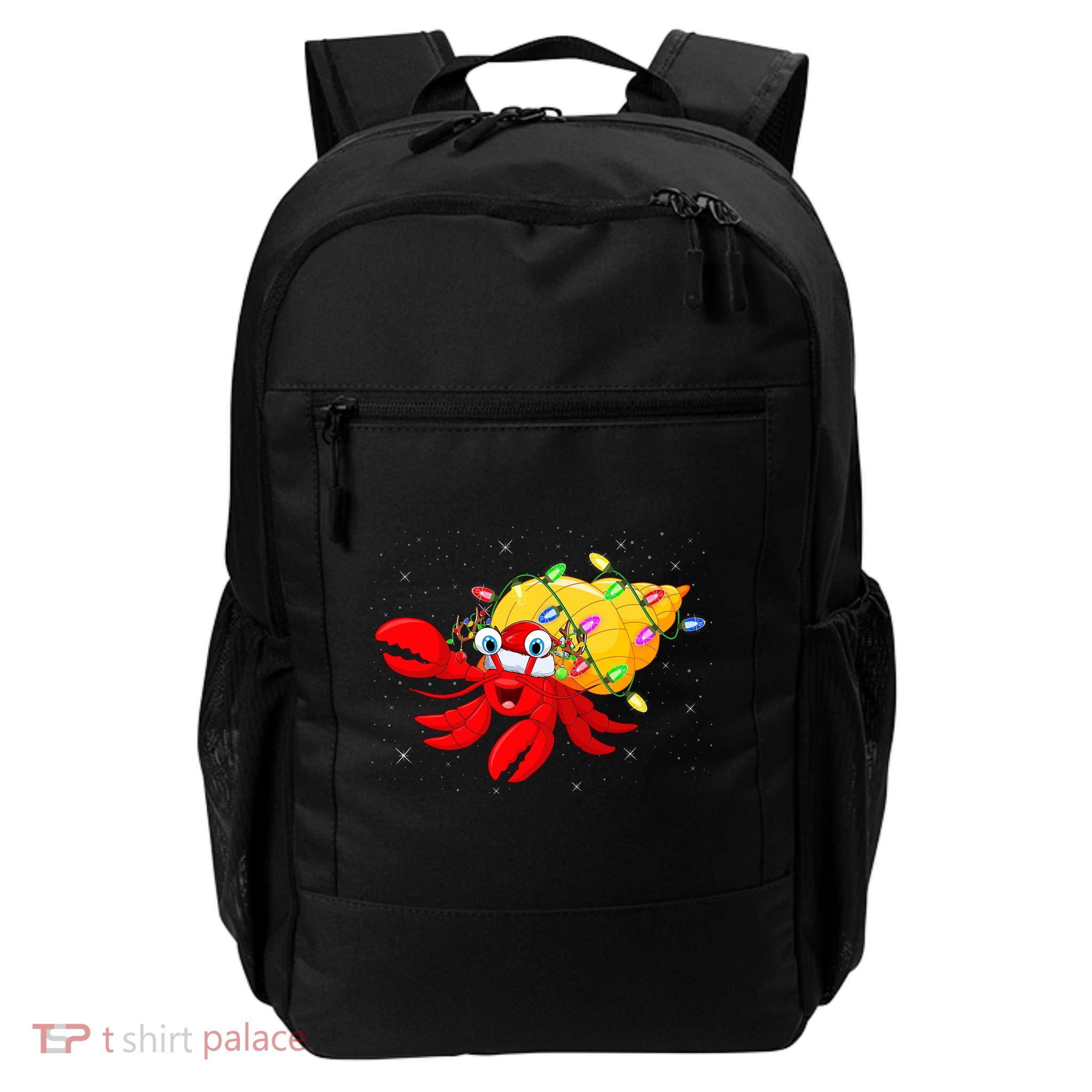 Hermit Crab Lover Xmas Lighting Santa Hermit Crab Christmas Daily Commute Backpack