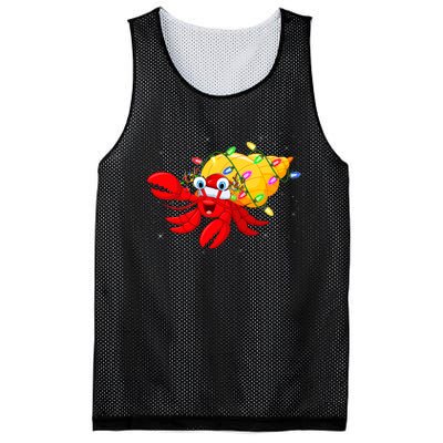 Hermit Crab Lover Xmas Lighting Santa Hermit Crab Christmas Mesh Reversible Basketball Jersey Tank