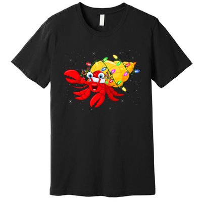 Hermit Crab Lover Xmas Lighting Santa Hermit Crab Christmas Premium T-Shirt