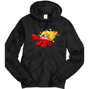 Hermit Crab Lover Xmas Lighting Santa Hermit Crab Christmas Tie Dye Hoodie