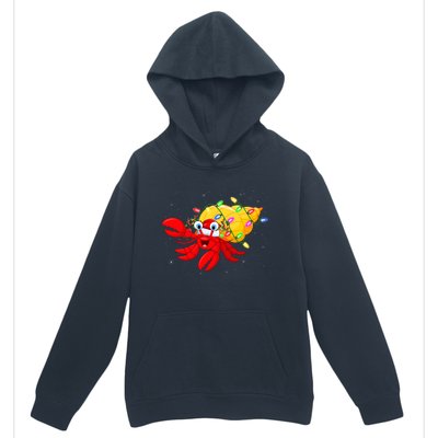 Hermit Crab Lover Xmas Lighting Santa Hermit Crab Christmas Urban Pullover Hoodie