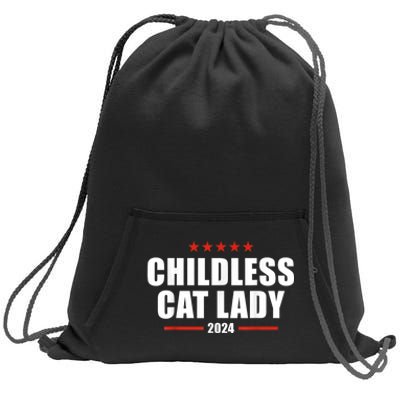 Hildless Cat Lady Ladies Is Voting Kamala 2024 Childless Cat Lady Sweatshirt Cinch Pack Bag