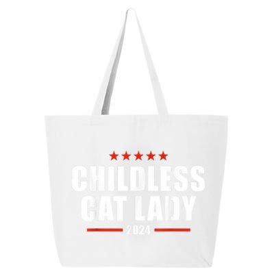 Hildless Cat Lady Ladies Is Voting Kamala 2024 Childless Cat Lady 25L Jumbo Tote