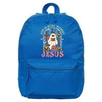 Halloween Christian Life Is Scary Without Jesus Lover Groovy Cute Gift 16 in Basic Backpack