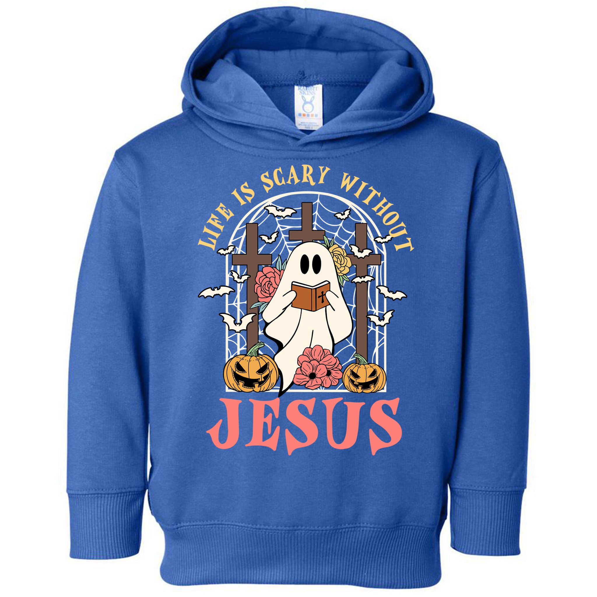 Halloween Christian Life Is Scary Without Jesus Lover Groovy Cute Gift Toddler Hoodie