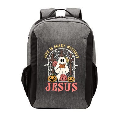 Halloween Christian Life Is Scary Without Jesus Lover Groovy Cute Gift Vector Backpack