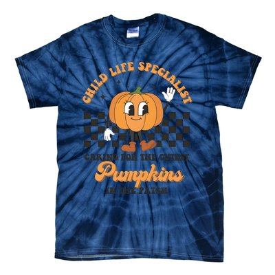 Halloween Child Life Specialist Pumpkin In The Patch Tie-Dye T-Shirt