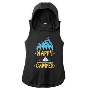 Happy Camper Life Is Better With Camping Gift Ladies PosiCharge Tri-Blend Wicking Draft Hoodie Tank