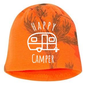 Happy Camper Lake Life Campfire Bonfire Camping Gift Kati - Camo Knit Beanie