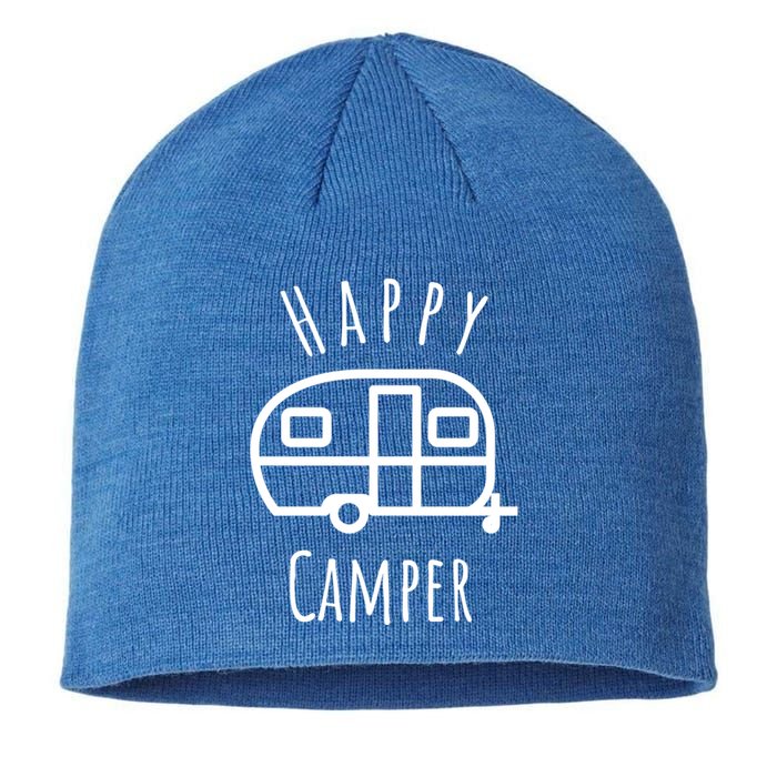 Happy Camper Lake Life Campfire Bonfire Camping Gift Sustainable Beanie