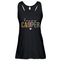 Happy Camper Leopard Camping Lover Ladies Essential Flowy Tank