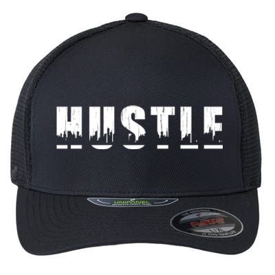 Hustle City Logo Flexfit Unipanel Trucker Cap