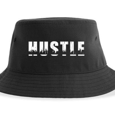 Hustle City Logo Sustainable Bucket Hat