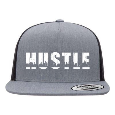 Hustle City Logo Flat Bill Trucker Hat