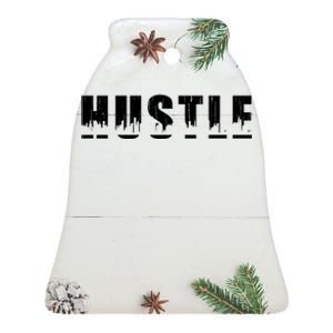 Hustle City Logo Ceramic Bell Ornament