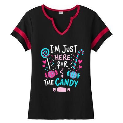 Halloween Candy Lollipop Cute Gift Ladies Halftime Notch Neck Tee