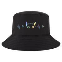 Heartbeat Cat Lover Animal Silhouette Cute Cat Cool Comfort Performance Bucket Hat