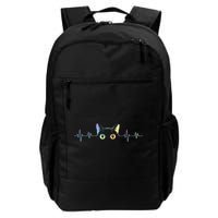 Heartbeat Cat Lover Animal Silhouette Cute Cat Backpack
