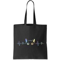 Heartbeat Cat Lover Animal Silhouette Cute Cat Bag