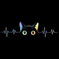Heartbeat Cat Lover Animal Silhouette Cute Cat Bag