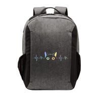 Heartbeat Cat Lover Animal Silhouette Cute Cat Vector Backpack