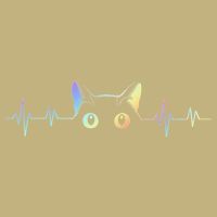 Heartbeat Cat Lover Animal Silhouette Cute Cat Cooling Performance Crew T-Shirt