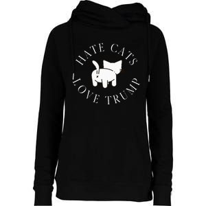 Hate Cats Love Trump Vote Trump 2024 Womens Funnel Neck Pullover Hood