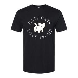 Hate Cats Love Trump Vote Trump 2024 Softstyle CVC T-Shirt