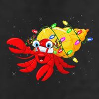 Hermit Crab Lover Xmas Lighting Santa Hermit Crab Christmas 7 Panel Mesh Trucker Snapback Hat