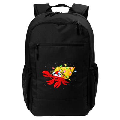Hermit Crab Lover Xmas Lighting Santa Hermit Crab Christmas Backpack