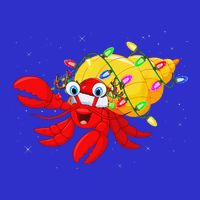 Hermit Crab Lover Xmas Lighting Santa Hermit Crab Christmas 16 in Basic Backpack