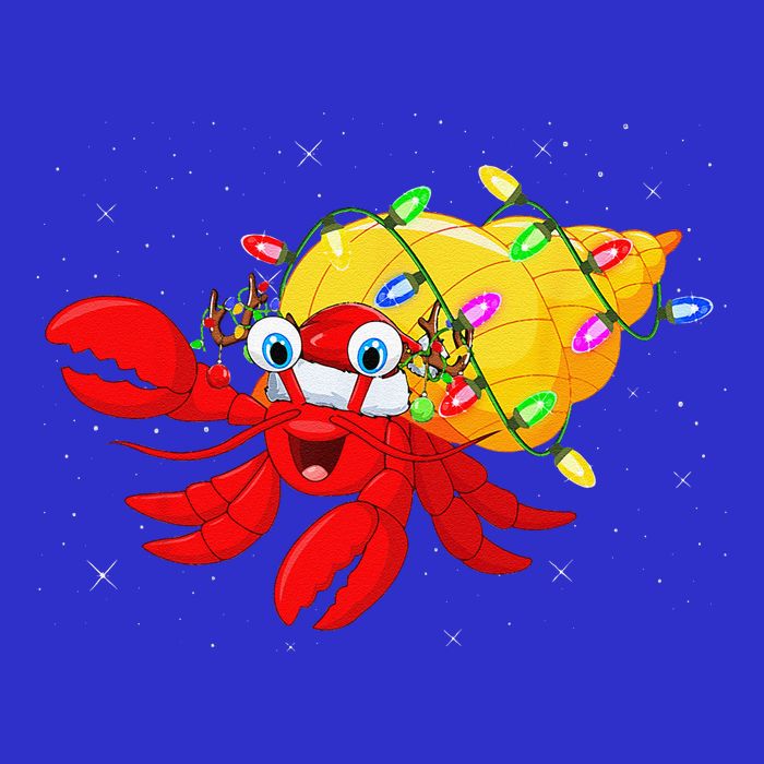 Hermit Crab Lover Xmas Lighting Santa Hermit Crab Christmas 16 in Basic Backpack
