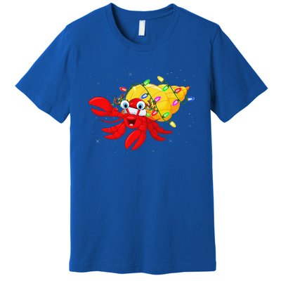 Hermit Crab Lover Xmas Lighting Santa Hermit Crab Christmas Premium T-Shirt