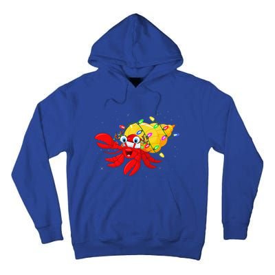 Hermit Crab Lover Xmas Lighting Santa Hermit Crab Christmas Tall Hoodie