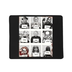 Halloween Creepy Legends Killer Mugshots Horror Fan Gifts Mousepad