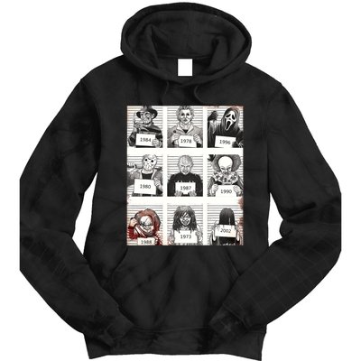 Halloween Creepy Legends Killer Mugshots Horror Fan Gifts Tie Dye Hoodie