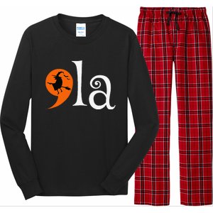 Halloween Comma La Kamala Harris 2024 Presidential Campaign Long Sleeve Pajama Set