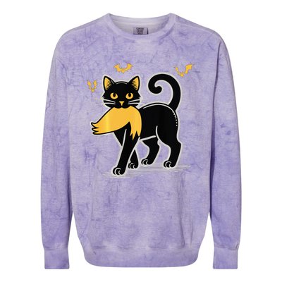 Halloween Cat Ladies For Kamala Harris Donald Trump 2024 Colorblast Crewneck Sweatshirt