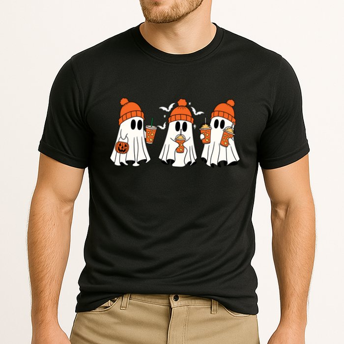 Halloween Coffee Lover Ghost Cooling Performance Crew T-Shirt