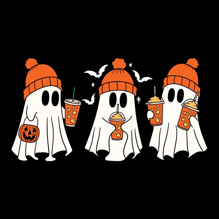 Halloween Coffee Lover Ghost Cooling Performance Crew T-Shirt