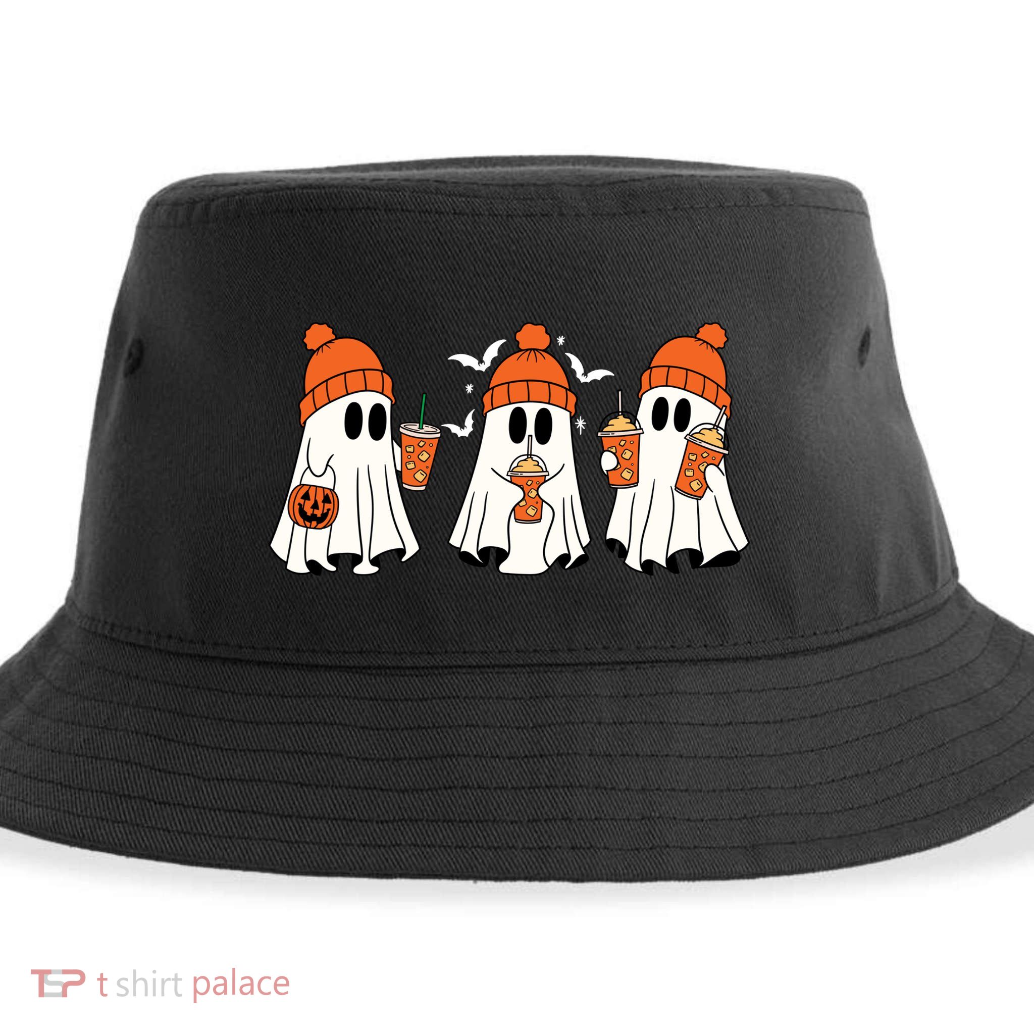 Halloween Coffee Lover Ghost Sustainable Bucket Hat