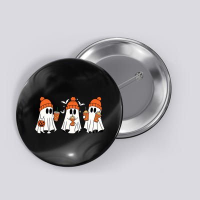 Halloween Coffee Lover Ghost Button