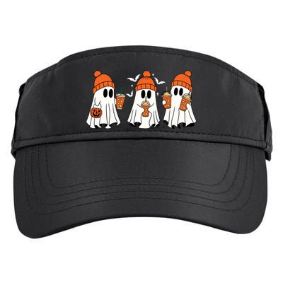 Halloween Coffee Lover Ghost Adult Drive Performance Visor