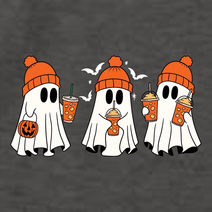 Halloween Coffee Lover Ghost Vector Backpack