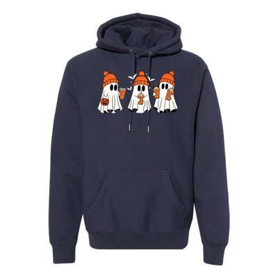 Halloween Coffee Lover Ghost Premium Hoodie