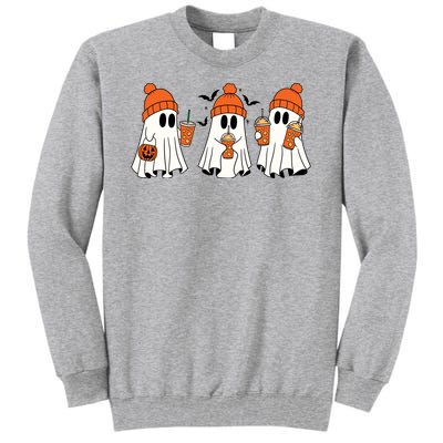 Halloween Coffee Lover Ghost Tall Sweatshirt