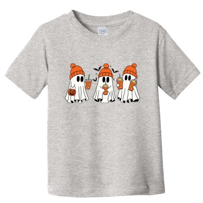 Halloween Coffee Lover Ghost Toddler T-Shirt