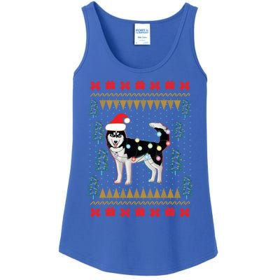 Huskyuglysweater Christmas Lights Cute Gift Ladies Essential Tank