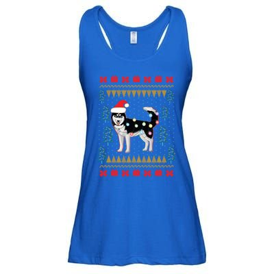 Huskyuglysweater Christmas Lights Cute Gift Ladies Essential Flowy Tank